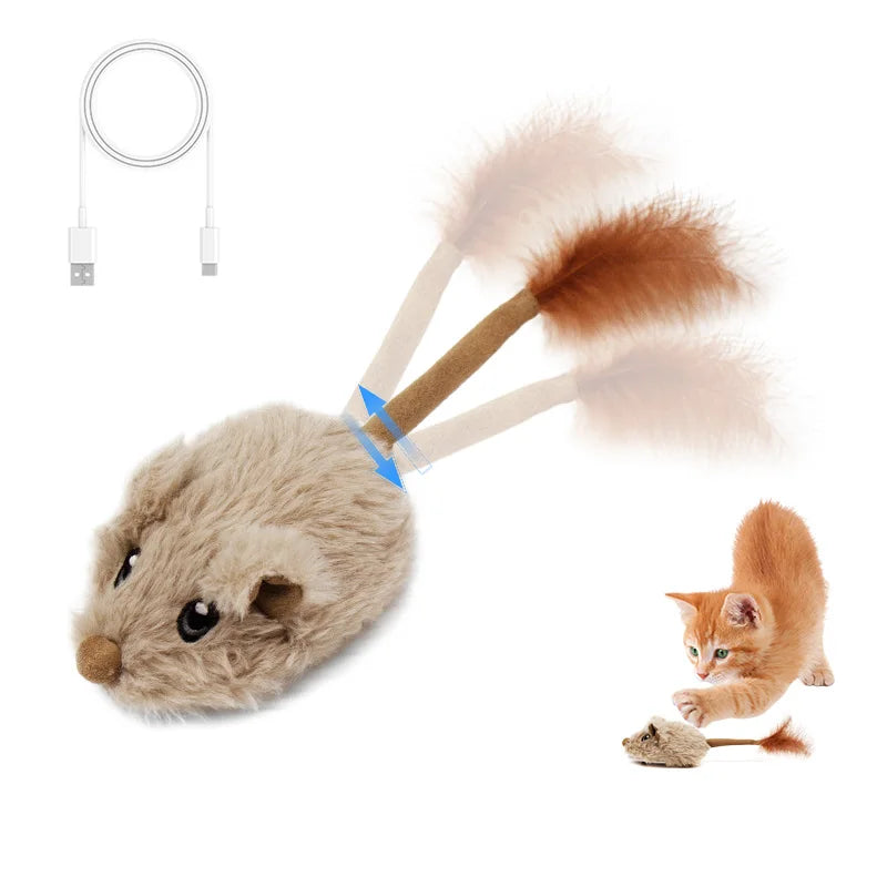 Souris en jouet Mobile Sonore Interactif Rechargeable pour chats