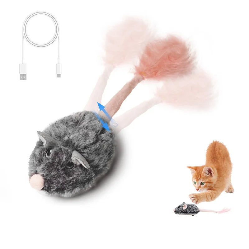 Souris en jouet Mobile Sonore Interactif Rechargeable pour chats