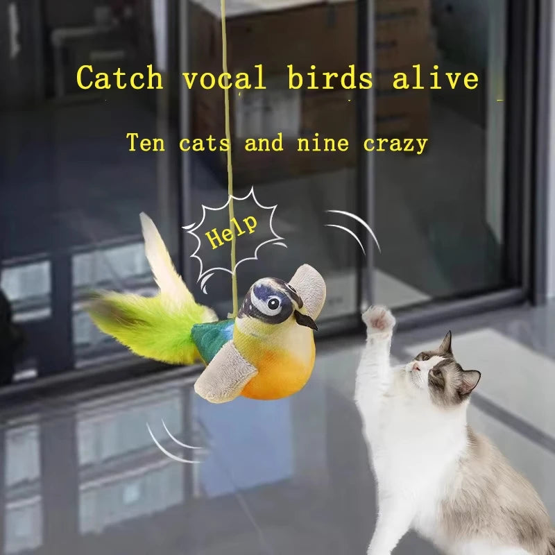 Jouet oiseau réalise pour chats