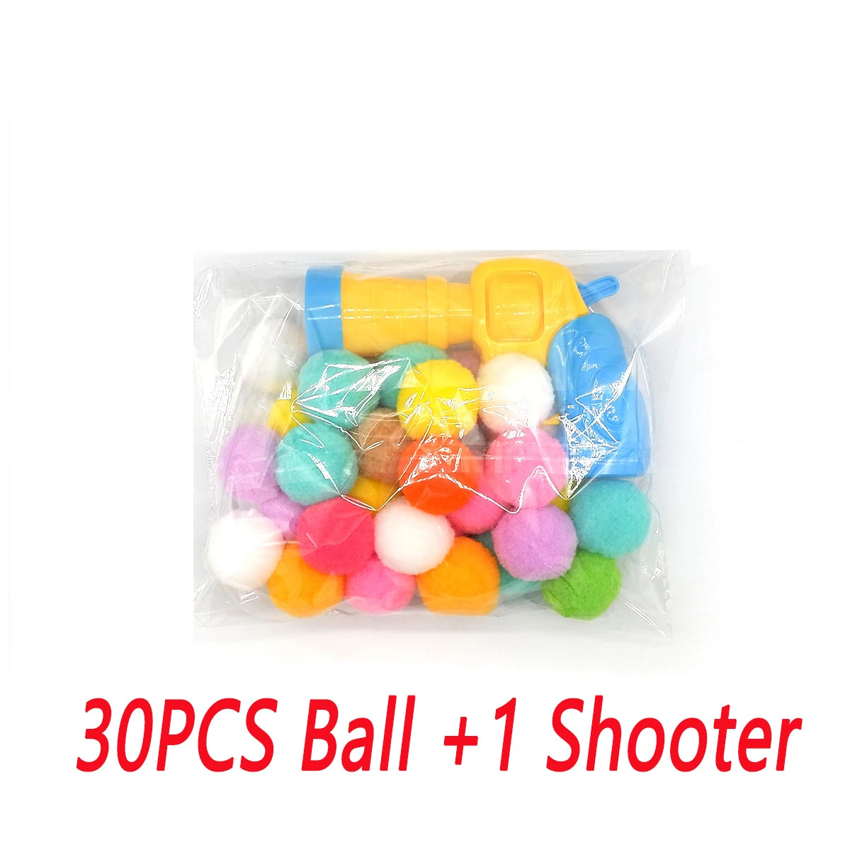 Mini pistolet de tir créatif, balle en peluche extensible pour chats