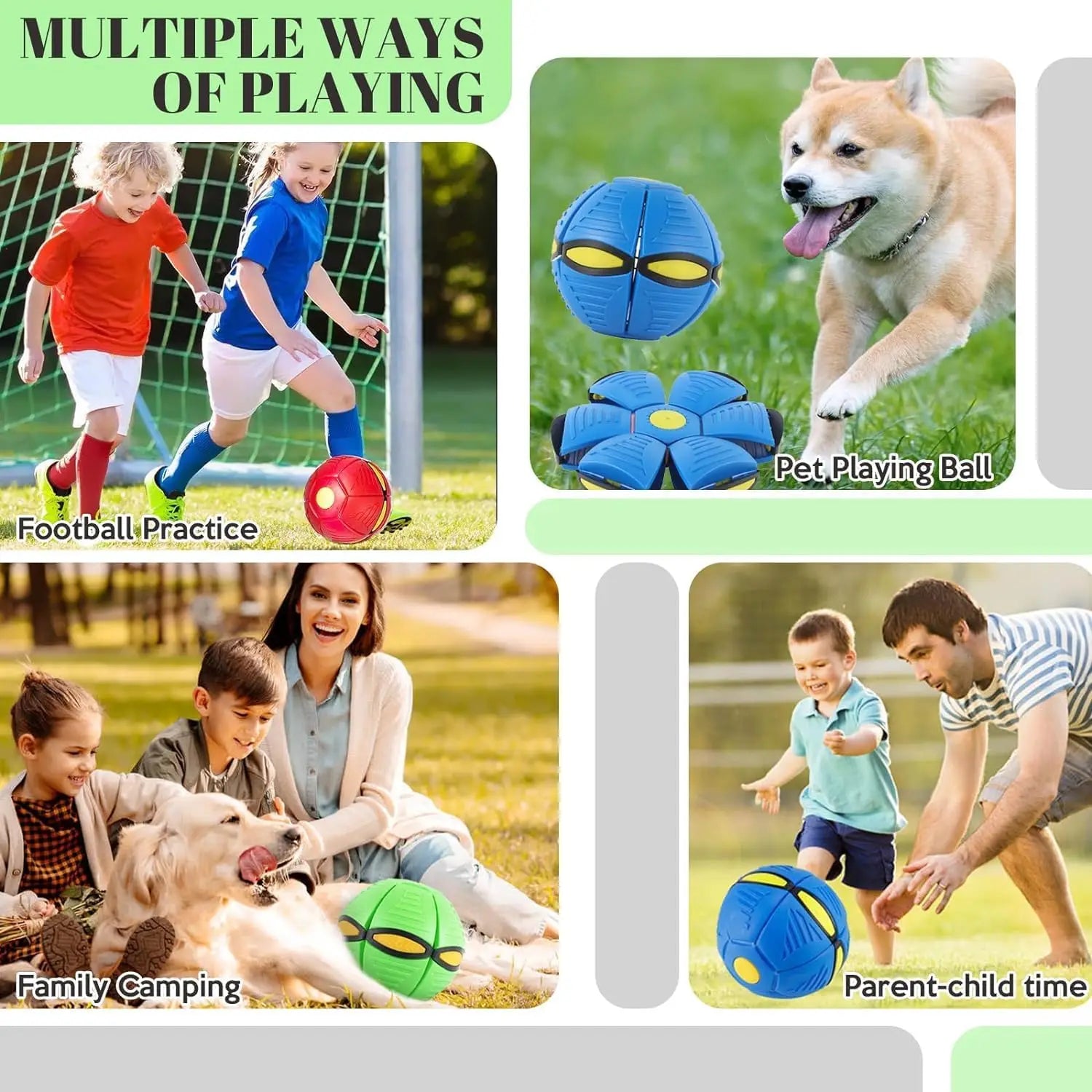 Balle rebondissante amusant et élastique Durable pour animal de compagnie, adulte et enfant adapté aux activités de plein air