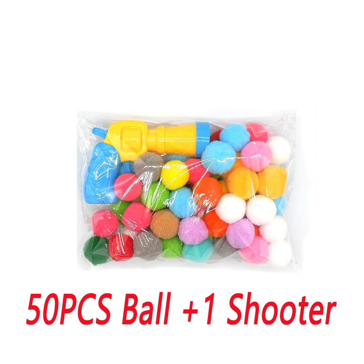 Mini pistolet de tir créatif, balle en peluche extensible pour chats